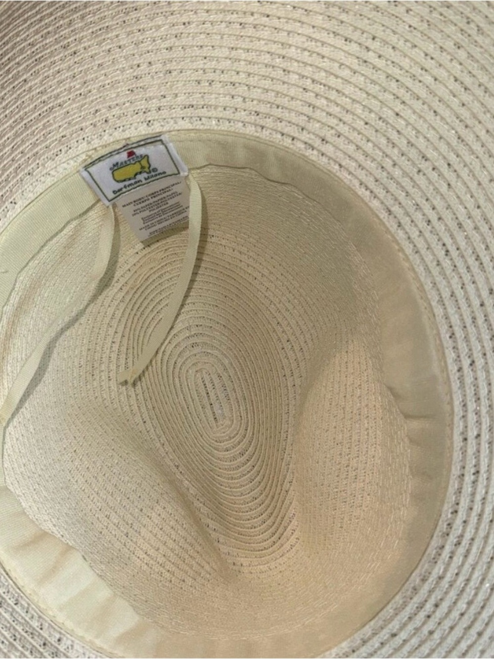 NEW Master 2026 Ladies Dorfman Milano Pacific Natural Straw Hat with green band. - Picture 9 of 12